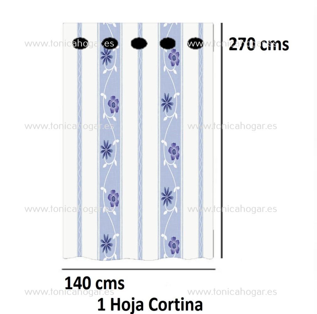 Cortina Confeccionada Bakar/VC C.03 Azul de Reig Marti