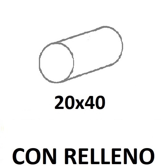 Cojín Rulo con relleno de 20x40