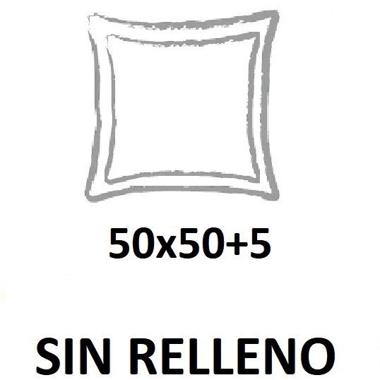 Funda Cojín sin relleno de 50x50+5 Pestaña