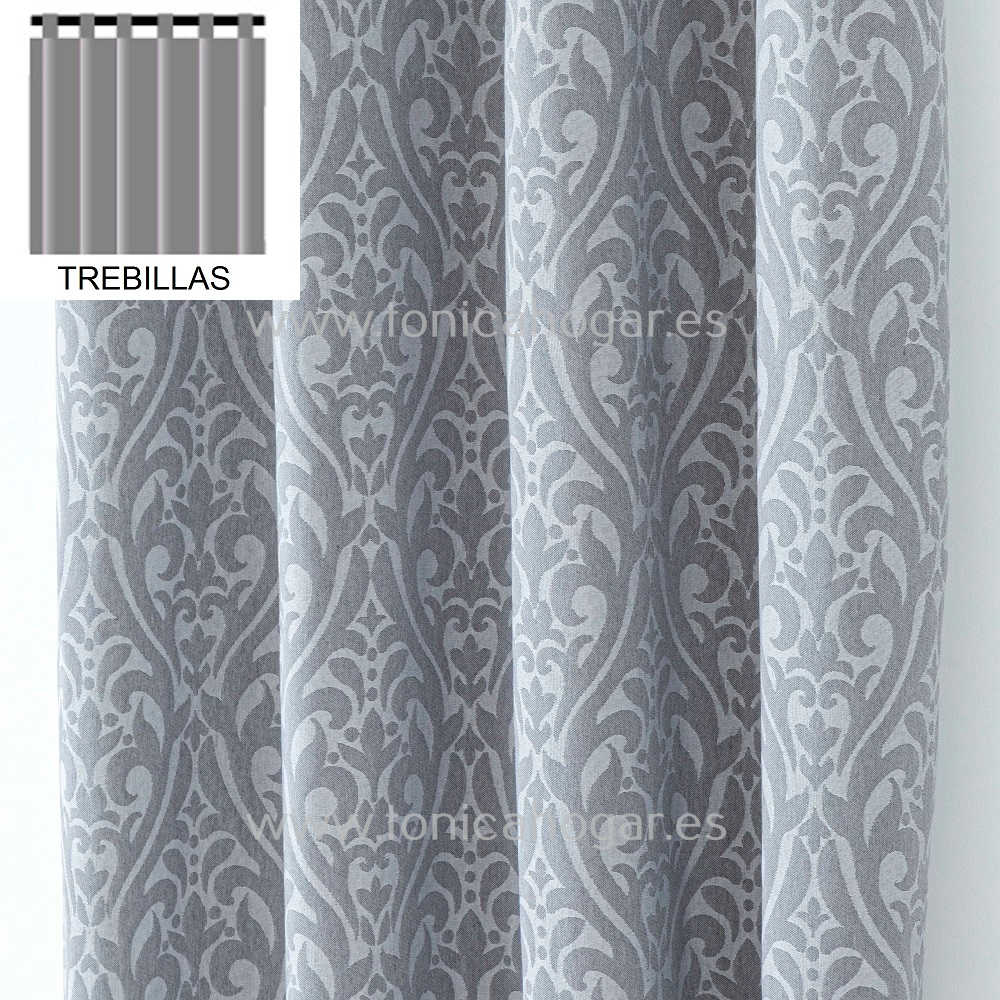 Cortina Confeccionada Trabillas Morella/VCT C.8 Gris de Orian