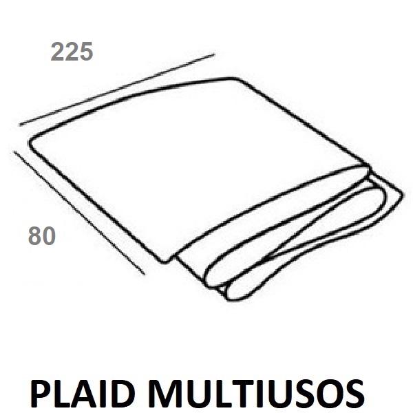 Plaid de 80x225