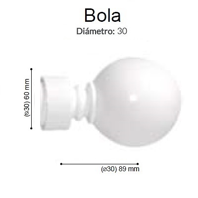 BARRA CORTINA VARADERO BOLA BLANCO de ALTRAN Con Anillas Blanco Díámetro 30 mm Medida Barra 150 Con Anillas Blanco Díámetro 30 mm Medida Barra 200 Con Anillas Blanco Díámetro 30 mm Medida Barra 250 Con Anillas Blanco Díámetro 30 mm Medida Barra 300 Sin Anillas Blanco Díámetro 30 mm Medida Barra 150 Sin Anillas Blanco Díámetro 30 mm Medida Barra 200 Sin Anillas Blanco Díámetro 30 mm Medida Barra 250 Sin Anillas Blanco Díámetro 30 mm Medida Barra 300 Anillas Planas Blanco Díámetro 30 mm Medida Barra 150 Medida Barra 200 Díámetro 30 mm Anillas Planas Blanco Anillas Planas Blanco Díámetro 30 mm Medida Barra 250 Anillas Planas Blanco Díámetro 30 mm Medida Barra 300 