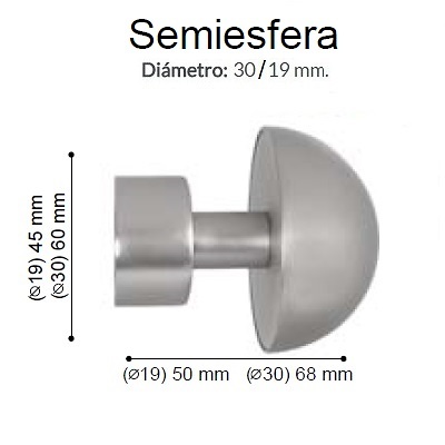 BARRA CORTINA VARADERO SEMIESFERA PLATA MATE de ALTRAN Con Anillas Plata Mate Diámetro 30/19 mm Medida Barra 150 Medida Barra 200 Diámetro 30/19 mm Con Anillas Plata Mate Medida Barra 250 Diámetro 30/19 mm Con Anillas Plata Mate Medida Barra 300 Diámetro 30/19 mm Con Anillas Plata Mate Medida Barra 150 Diámetro 30/19 mm Anillas Planas Plata Mate Medida Barra 150 Diámetro 30/19 mm Plata Mate Sin Anillas Medida Barra 200 Diámetro 30/19 mm Anillas Planas Plata Mate Medida Barra 200 Diámetro 30/19 mm Plata Mate Sin Anillas Medida Barra 250 Diámetro 30/19 mm Anillas Planas Plata Mate Medida Barra 250 Diámetro 30/19 mm Plata Mate Sin Anillas Medida Barra 300 Diámetro 30/19 mm Anillas Planas Plata Mate Medida Barra 300 Diámetro 30/19 mm Plata Mate Sin Anillas 
