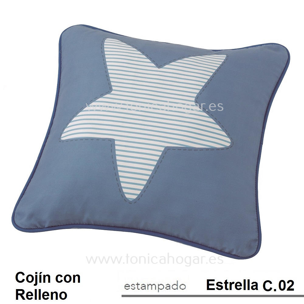 Cojín ESTRELLA de Scenes Azul Cojín 45x45 