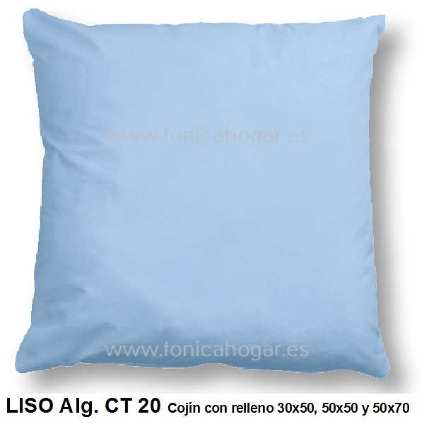 Cojin Play Algodon de Cañete Azul Algodón Cojín 30x50 Cojín 50x50 Azul Algodón Cojín 50x70 Azul Algodón 