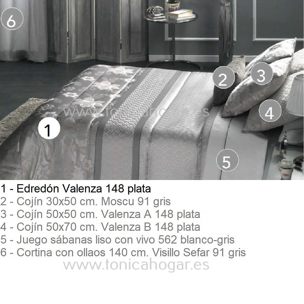 Artículos coordinados Cojin Valenza A Plata de Cañete 