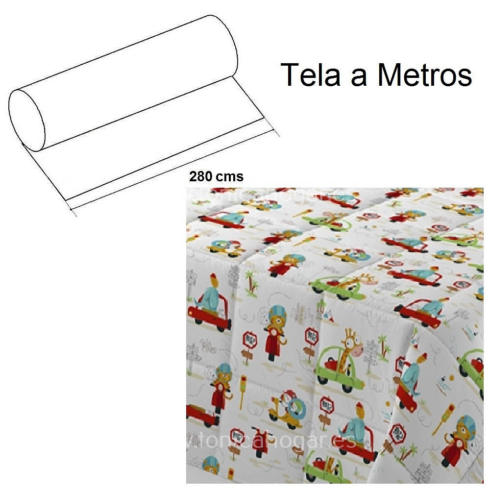 Detalle Tejido Colcha Bouti Traffic Multicolor de Tejidos Jvr con Metraje Traffic/100MT C.060 Multicolor de Tejidos JVR 