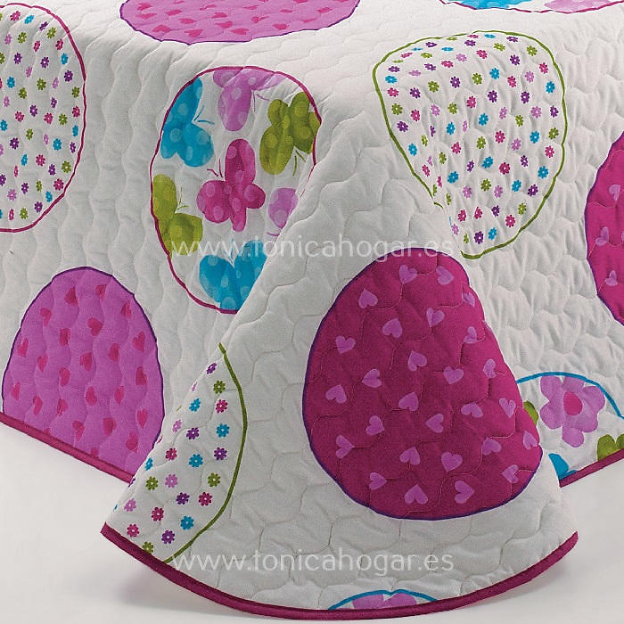 Detalle Colcha Boutie Candycor 2P Chicle de Reig Marti 