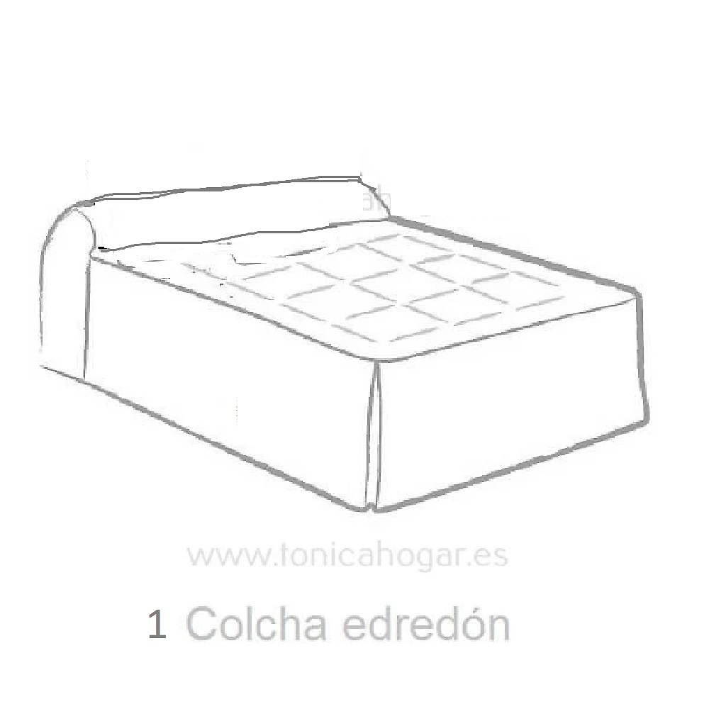 Contenido, nº piezas Colcha Edredón Anoia Gris de Tejidos JVR 