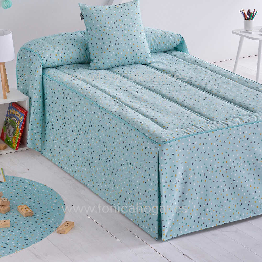 Colcha Edredón Confeti Turquesa de Sansa Turquesa 090 105 Turquesa 