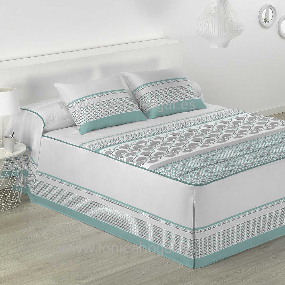 Colcha Edredón Haiti Azul Turquesa de Tejidos JVR Azul Turquesa 080 090 Azul Turquesa 105 Azul Turquesa 135 Azul Turquesa 150 Azul Turquesa 160 Azul Turquesa 180 Azul Turquesa 