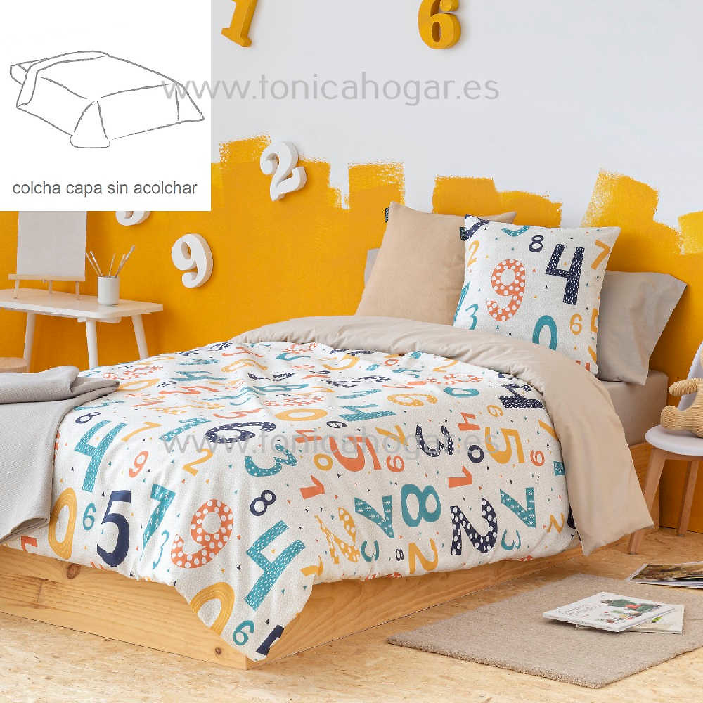 Colcha Numeros de Confecciones Paula Multicolor 090 105 Multicolor 