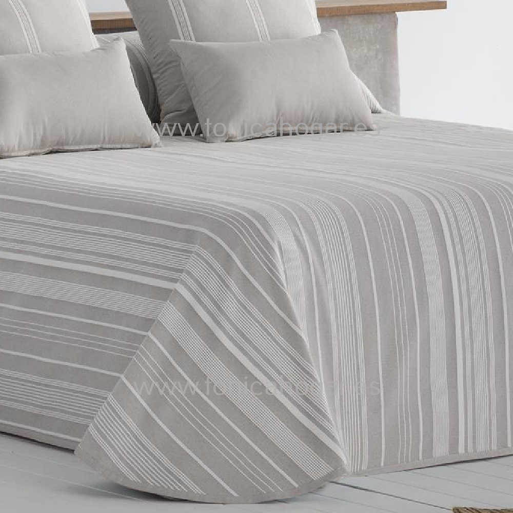 Detalle Colcha Soller Gris de Tejidos JVR 