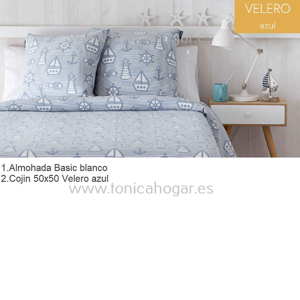 Artículos coordinados Colcha Velero Azul de Confecciones Paula 