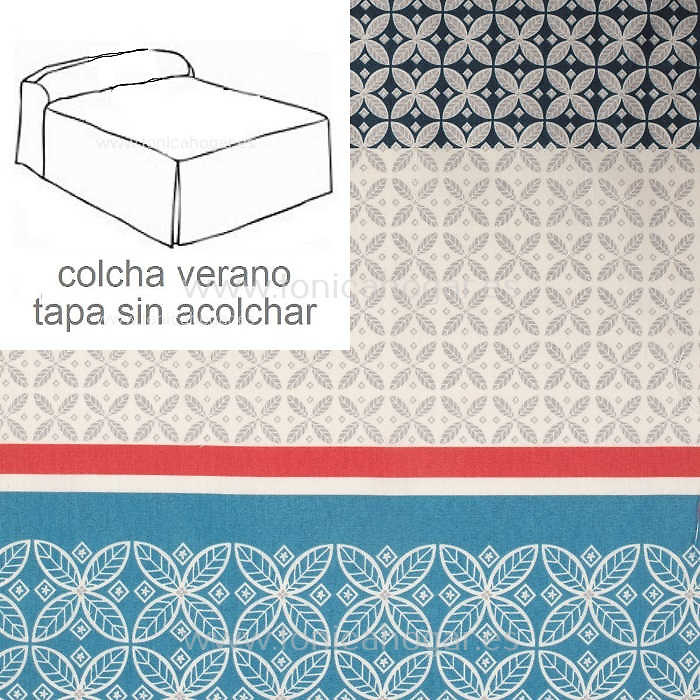 Colcha Verano Aruba 13 de Tejidos Jvr Azul 080 090 Azul 105 Azul 120 Azul 135 Azul 150 Azul 160 Azul 180 Azul 