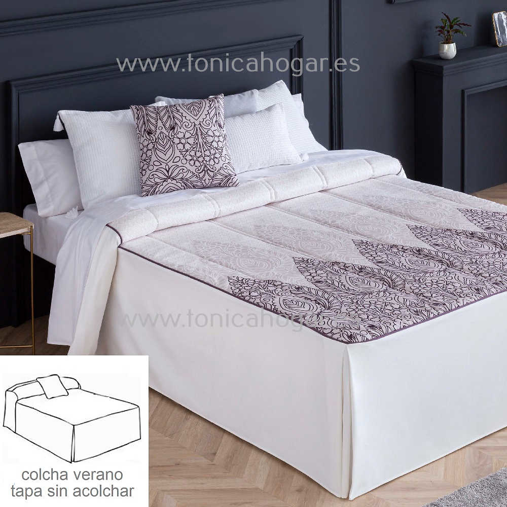 Colcha Verano Baza Rosa de Confecciones Paula Malva 090 105 Malva 135 Malva 150 Malva 160 Malva 170 Malva 180 Malva 