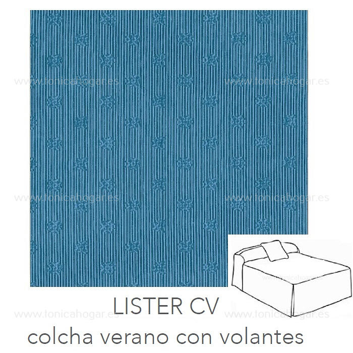 Colcha Verano Lister Cv de Reig Marti Azulón 090 Azulón 105 Azulón 135 Azulón 150 