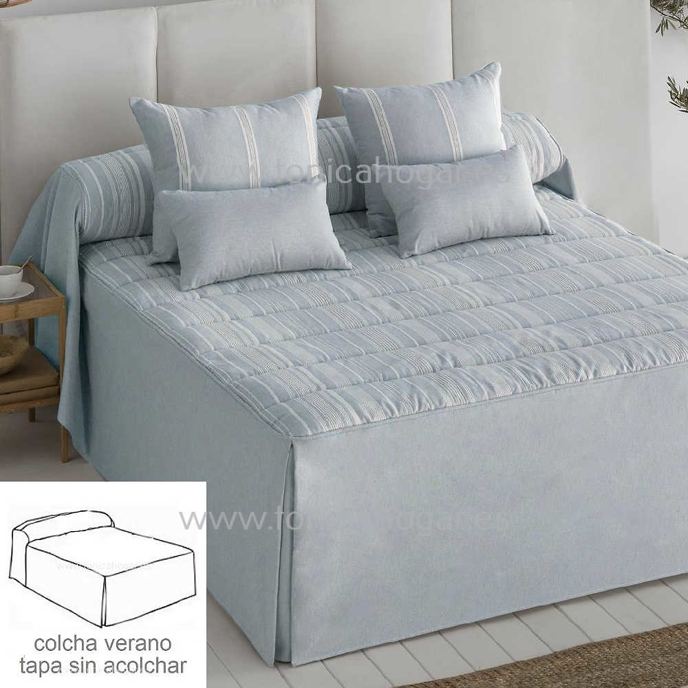 Colcha Verano Soller Azul de Tejidos JVR Azul 080 090 Azul 105 Azul 120 Azul 135 Azul 150 Azul 160 Azul 180 Azul 