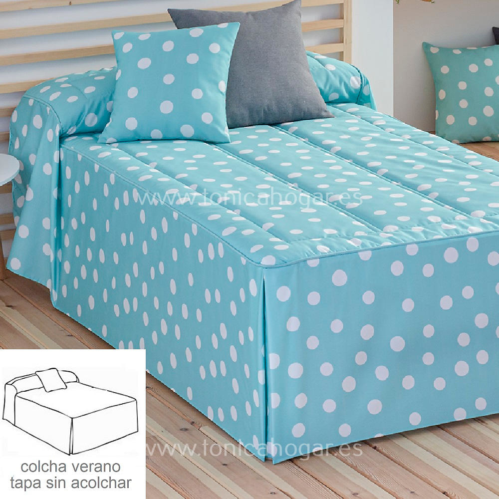 Colcha Verano Topo Turquesa de Sansa Turquesa 090 105 Turquesa 