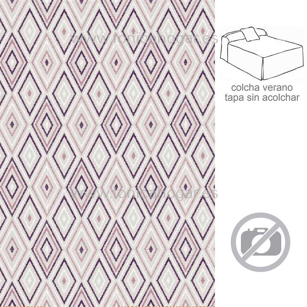 Colcha Verano Zafra Lila de Confecciones Paula Lila 090 105 Lila 135 Lila 150 Lila 160 Lila 170 Lila 180 Lila 