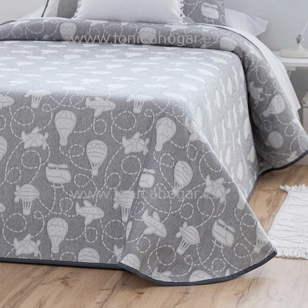 Colcha Vuelo Gris de Confecciones Paula Gris 090 105 Gris 135 Gris 150 Gris 160 Gris 170 Gris 180 Gris 