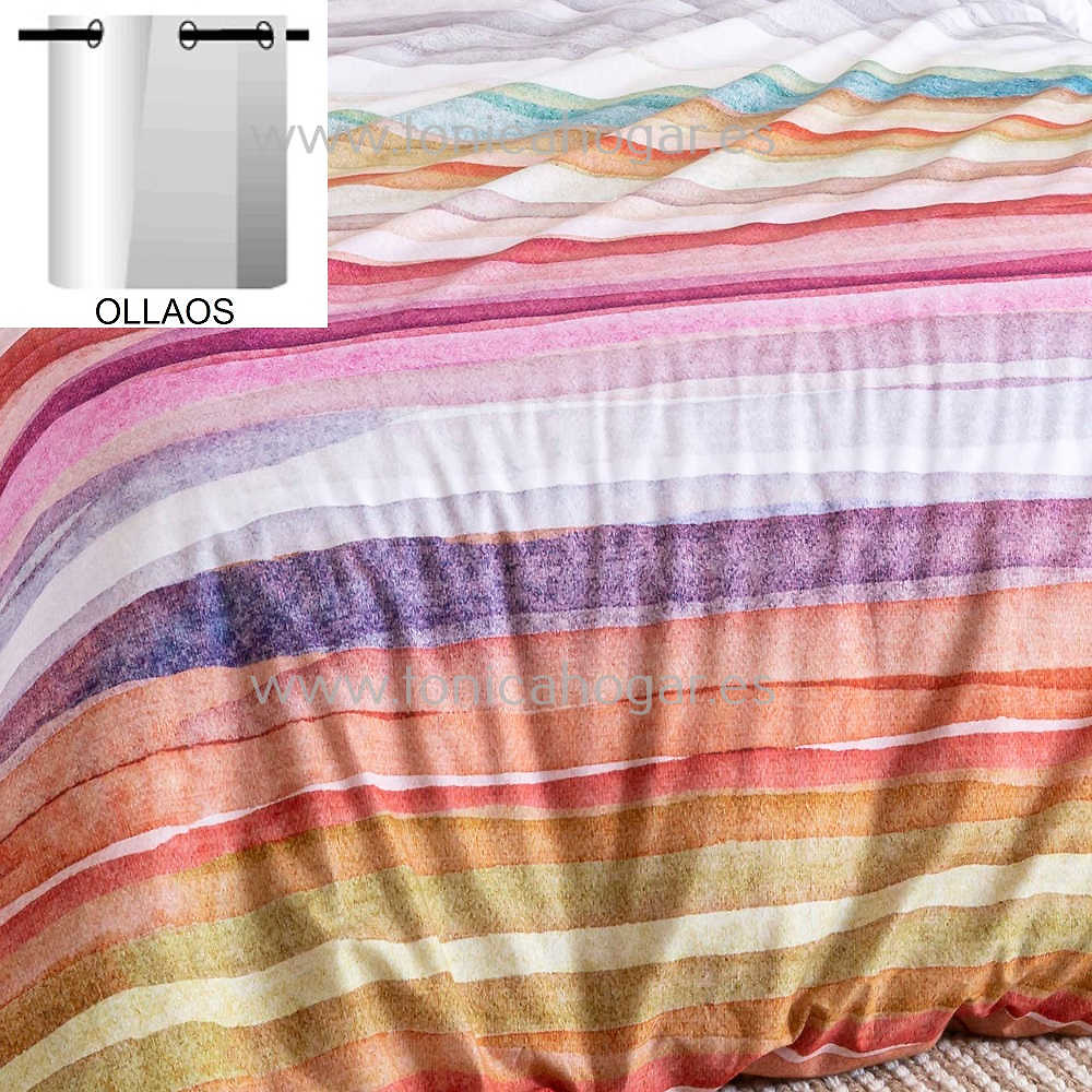 Cortina Confeccionada Anoia de Confecciones Paula Multicolor Cortina 150x260 Ollaos Multicolor Ollaos Cortina 200x260 