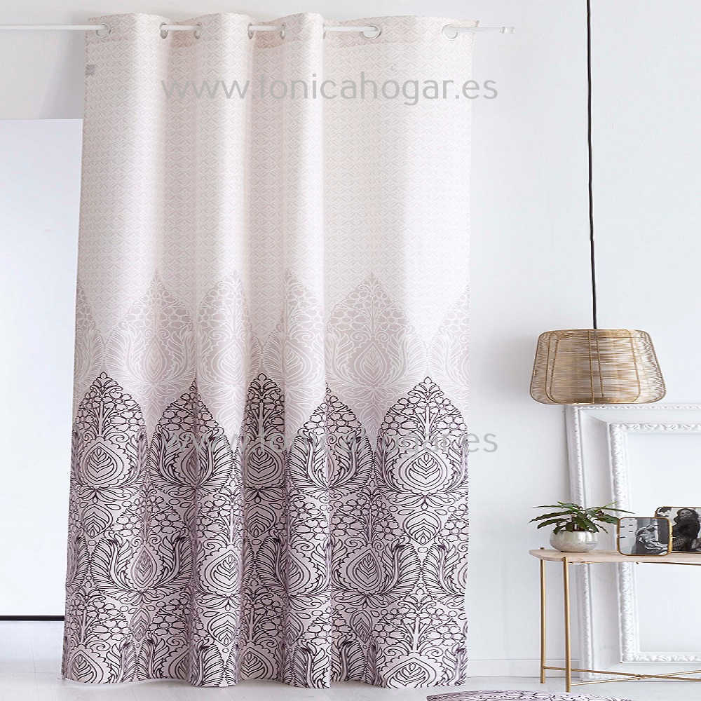 Cortina Confeccionada Baza Rosa de Confecciones Paula Malva Cortina 150x260 Ollaos Cortina 200x260 Malva Ollaos 