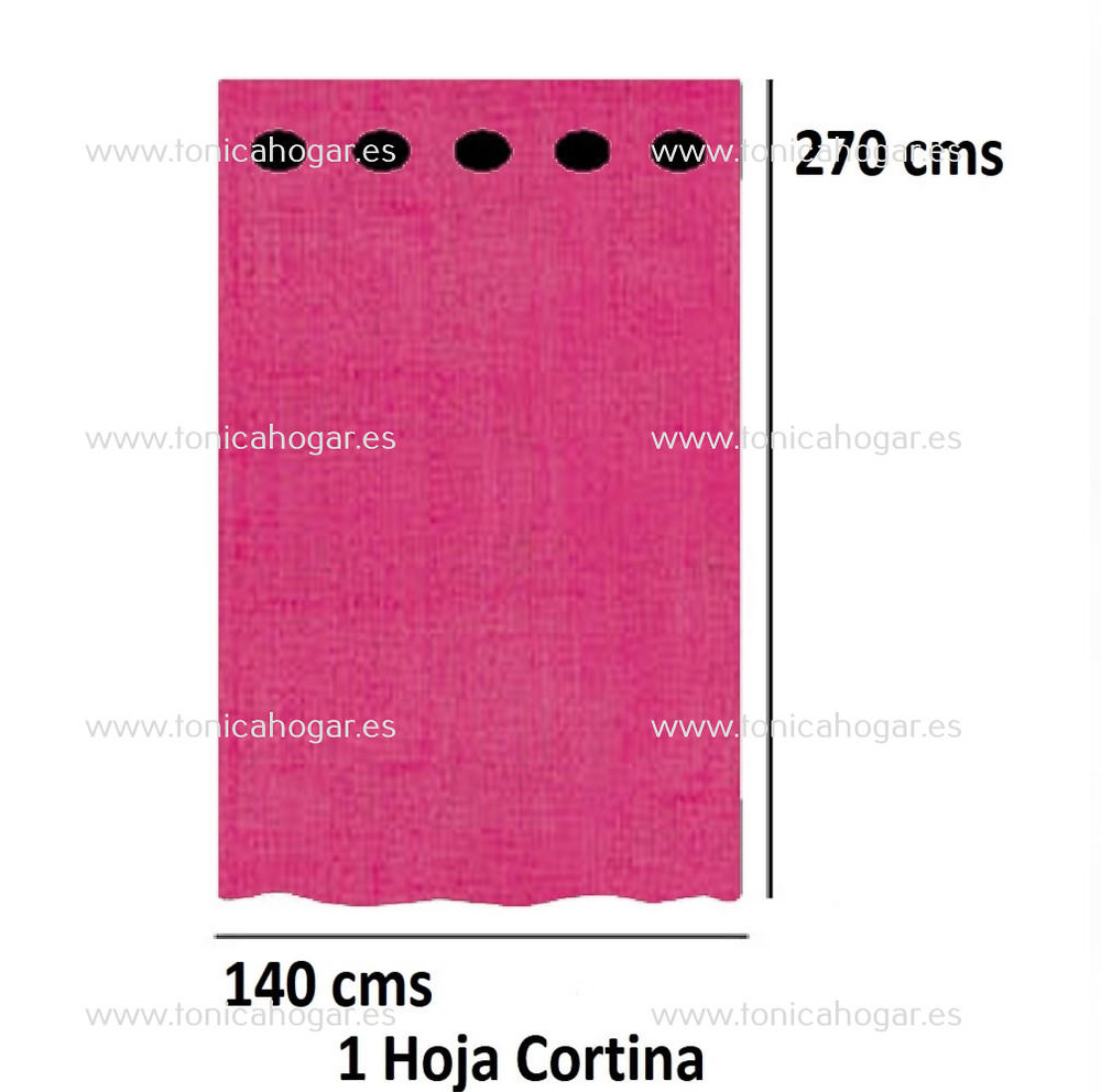 Cortina Confeccionada Belocolor de Reig Marti Chicle Cortina 140x270 Ollaos 
