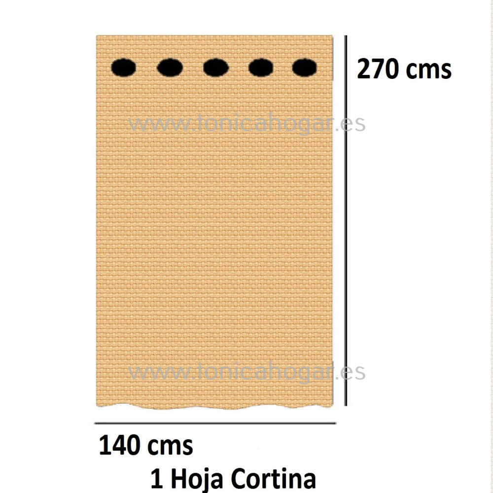 Cortina Confeccionada Calpe de Cañete C.112 Arena Cortina 140x270 