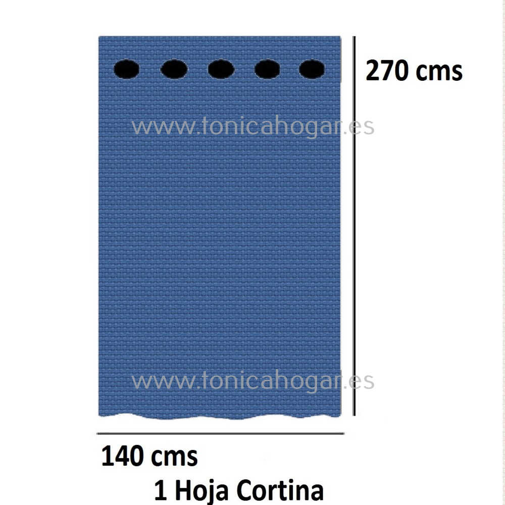 Cortina Confeccionada Calpe de Cañete C.20 Azul Cortina 140x270 