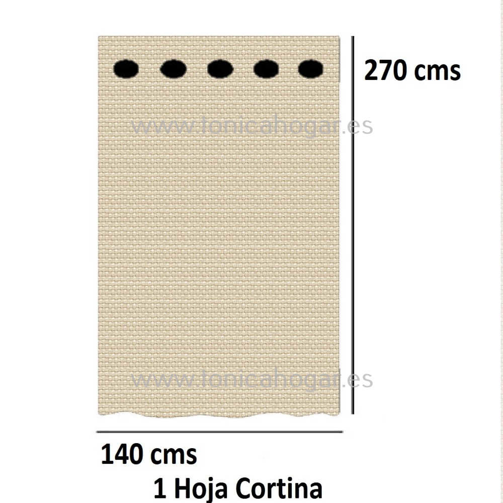 Cortina Confeccionada Calpe de Cañete C.33 Lino Cortina 140x270 