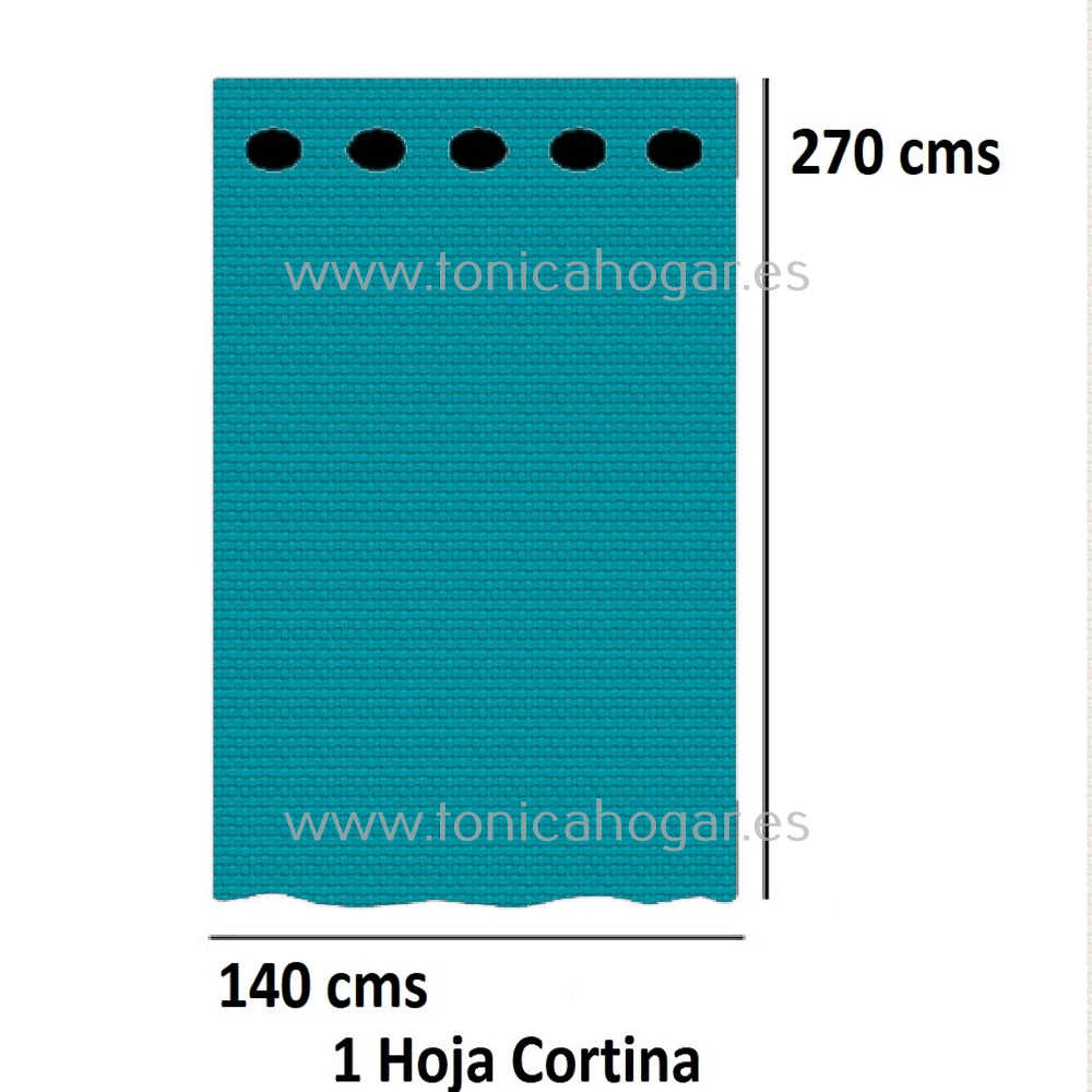 Cortina Confeccionada Calpe de Cañete C.54 Esmeralda Cortina 140x270 