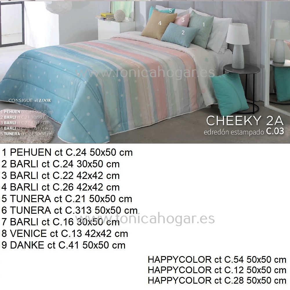 Artículos coordinados Cortina Confeccionada Cheeky Multicolor de Reig Marti 