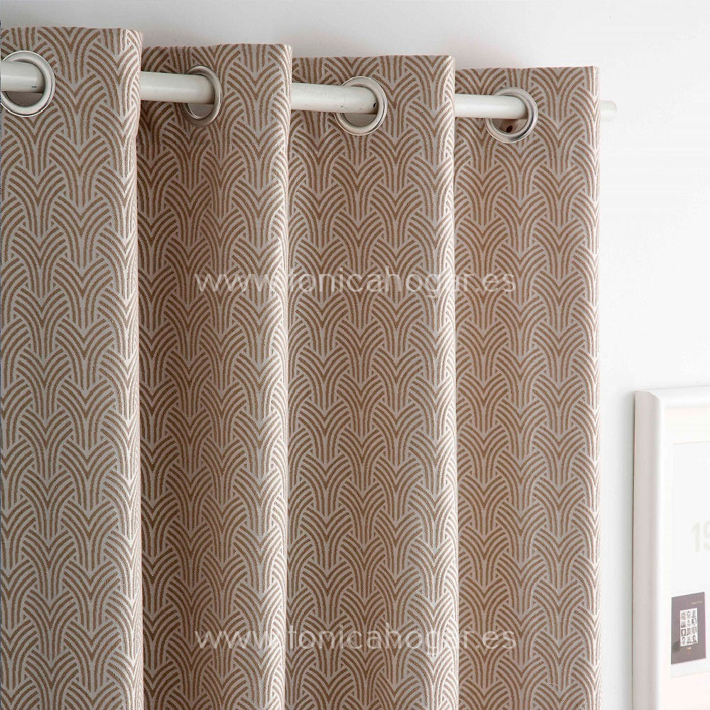 Cortina Confeccionada Corinto Beig de Orian Beig Cortina 150x260 Ollaos Cortina 200x260 Beig Ollaos 