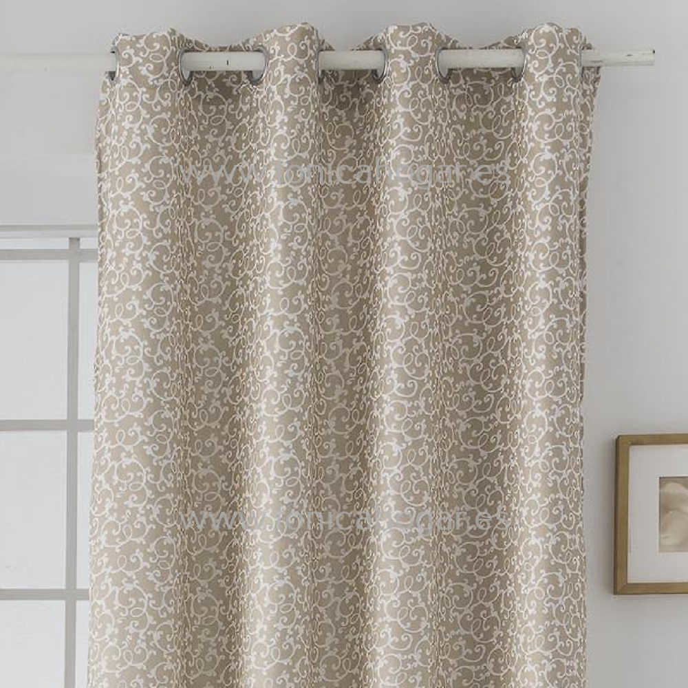 Cortina Confeccionada Elite Oro de Tejidos JVR Oro Cortina 140x260 Ollaos Cortina 200x260 Ollaos Oro 