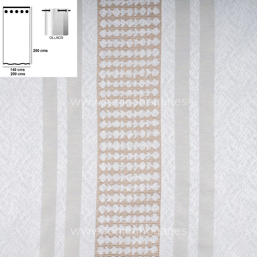 Cortina Confeccionada Frida Vc de Tejidos Jvr Dorado Cortina 140x260 Cortina 200x260 Dorado 