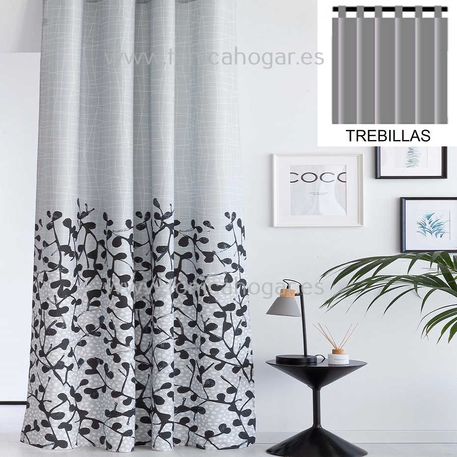 Cortina Confeccionada Llanes Azul de Confecciones Paula Azul Cortina 150x260 Trebillas Cortina 200x260 Azul Trebillas 