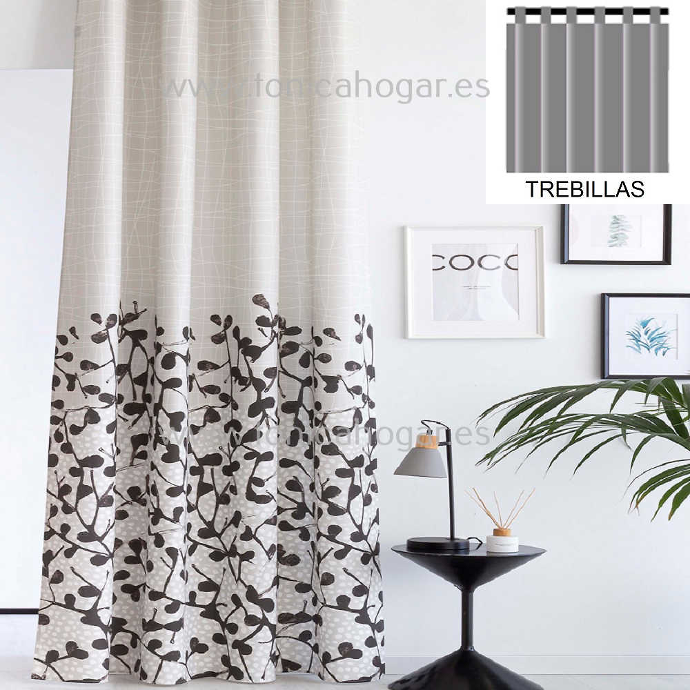 Cortina Confeccionada Llanes Beig de Confecciones Paula Beig Cortina 150x260 Trebillas Cortina 200x260 Beig Trebillas 