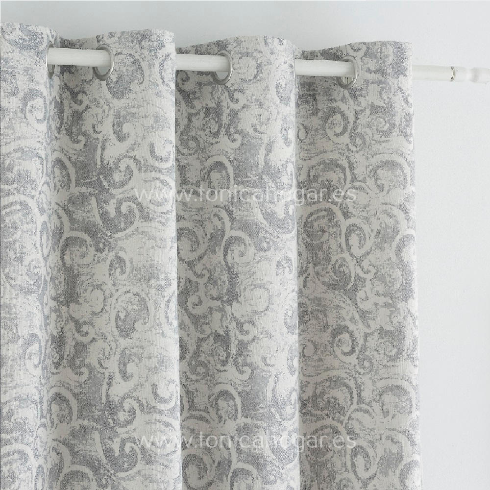 Cortina Confeccionada Managua Gris de Orian Plomo Cortina 150x260 Ollaos Cortina 200x260 Ollaos Plomo 
