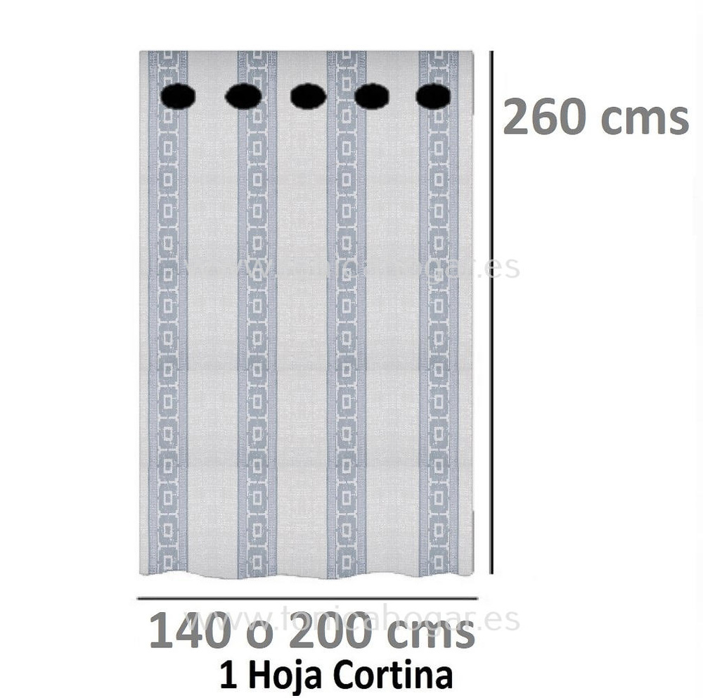 Cortina Confeccionada Morgan Vc de Tejidos Jvr Perla Cortina 140x260 Cortina 200x260 Perla 