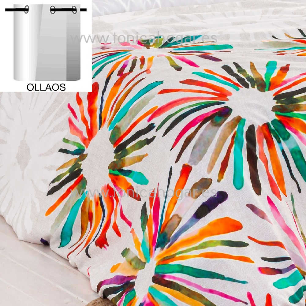 Cortina Confeccionada Mura de Confecciones Paula Multicolor Cortina 150x260 Ollaos Cortina 200x260 Multicolor Ollaos 