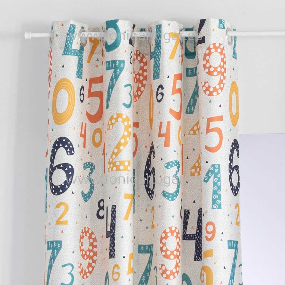 Cortina Confeccionada Numeros de Confecciones Paula Multicolor Cortina 150x260 Ollaos Cortina 200x260 Multicolor Ollaos 