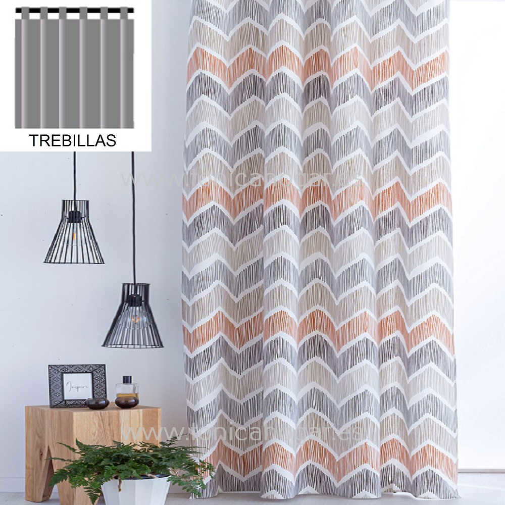 Cortina Confeccionada Rioja Beig de Sansa Beig Cortina 150x260 Trebillas Cortina 200x260 Beig Trebillas 