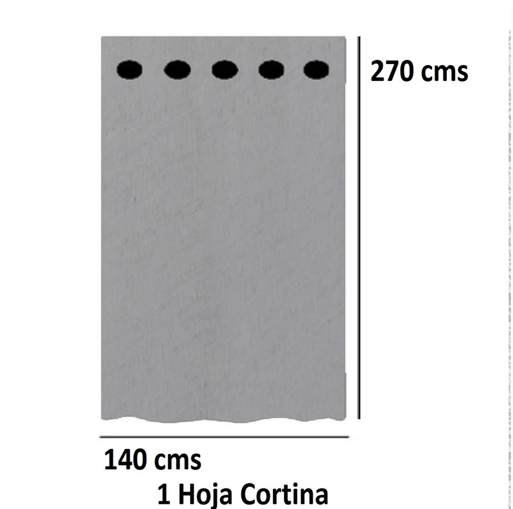 Cortina Confeccionada Toby Gris de Reig Marti Perla Cortina 140x270 