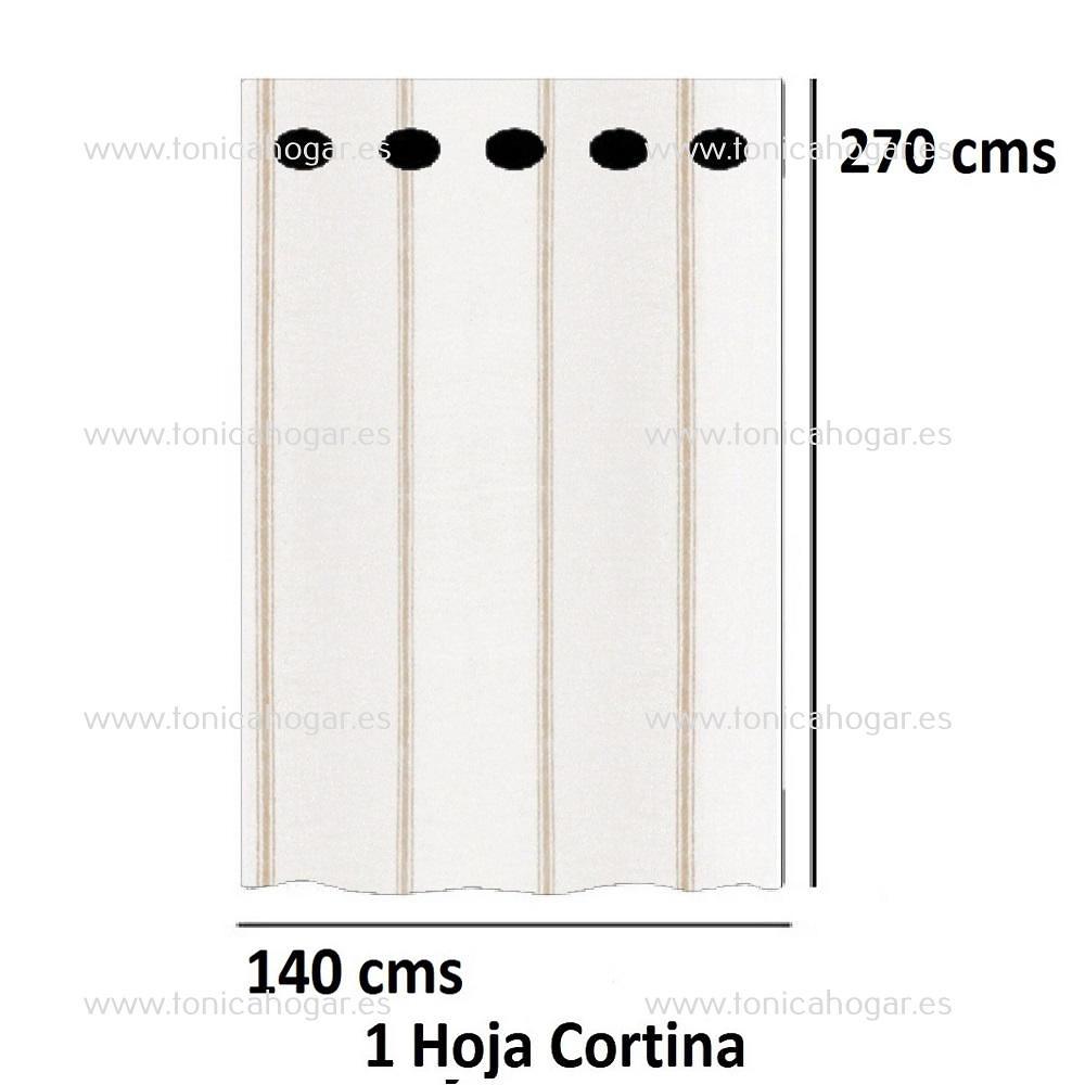 Cortina Confeccionada Veny de Reig Marti Piedra Cortina 140x270 Ollaos 