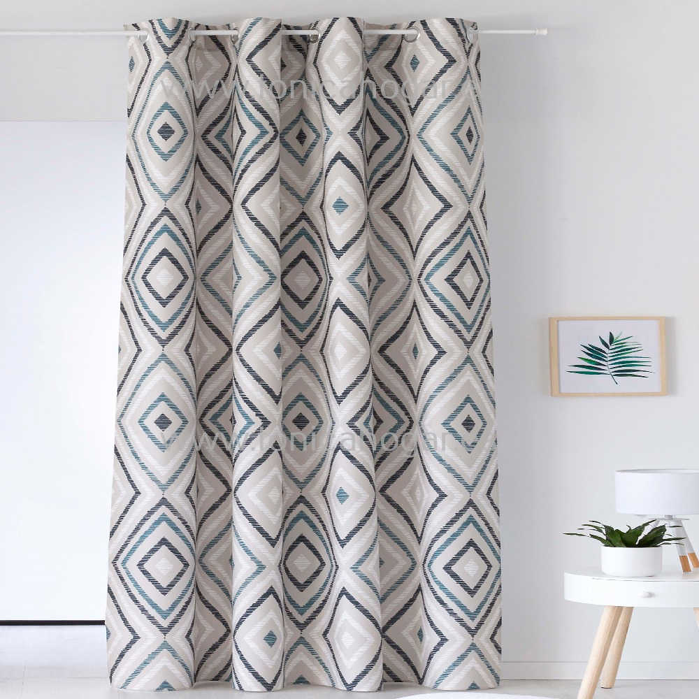 Cortina Confeccionada Zafra Azul de Confecciones Paula Azul Cortina 150x260 Ollaos Cortina 200x260 Azul Ollaos 