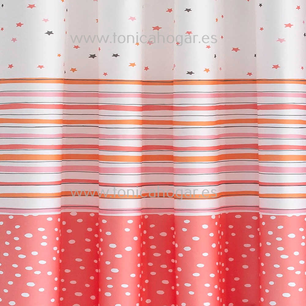 Detalle Tejido Dúo Funda Nórdica Cenefas Rosa de Confecciones Paula con Metraje Cenefas/MT C.2 Rosa de Confecciones Paula 