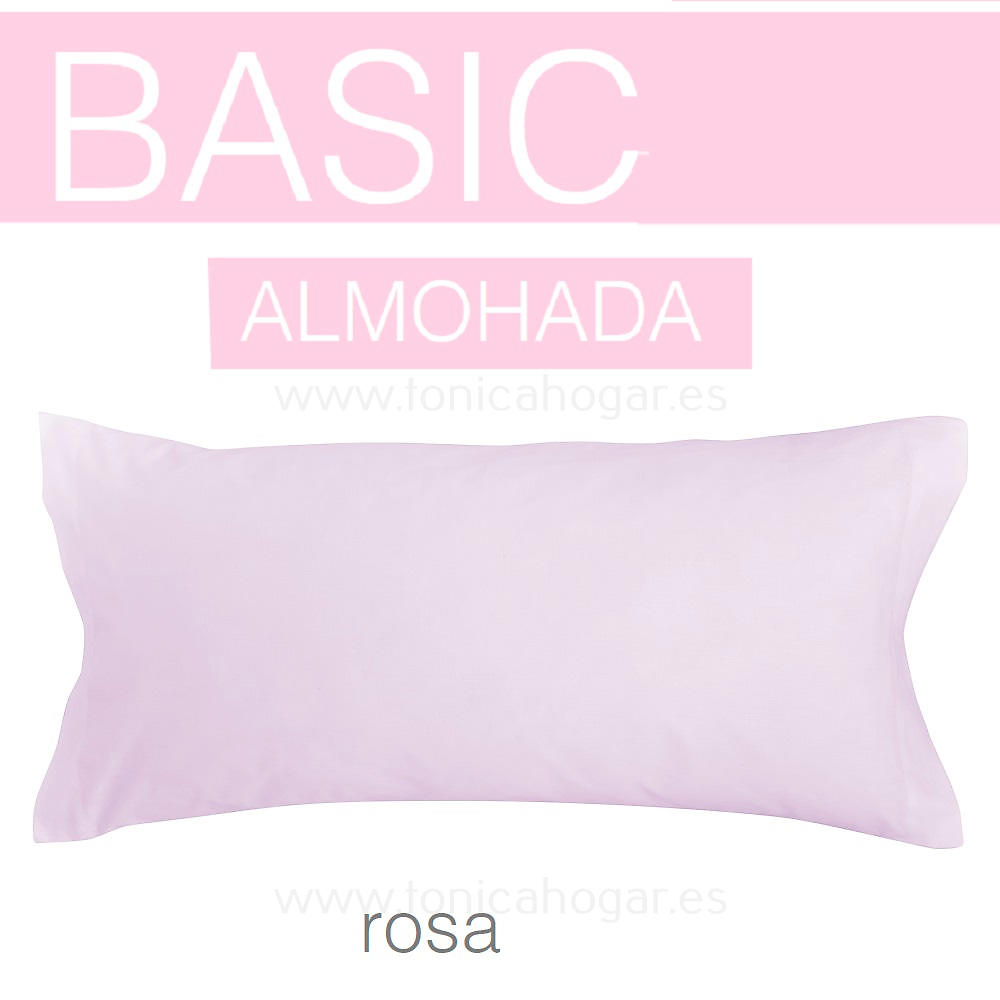 Detalle Funda Almohada Dúo Funda Nórdica Cenefas Rosa de Confecciones Paula con Funda Almohada Basic/FAL C.05 Rosa de Sansa 
