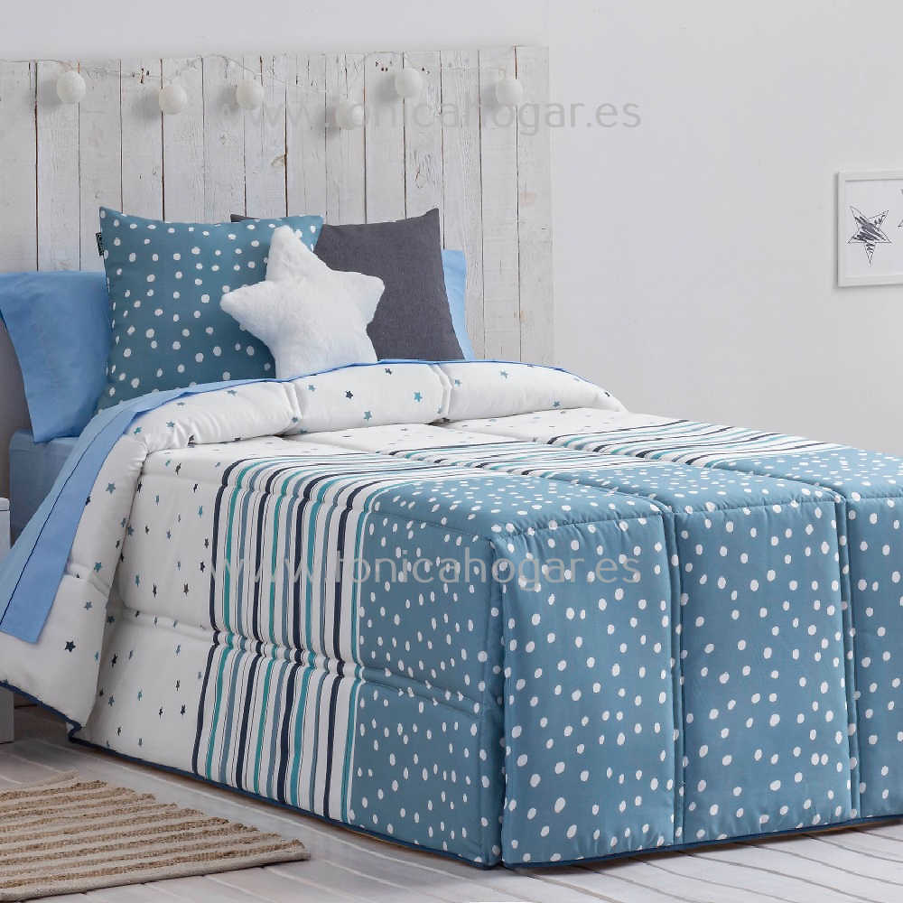 Edredón Conforter Cenefas Azul de Confecciones Paula Azul 090 Azul 105 Azul 135 Azul 150 Azul 160 Azul 170 Azul 180 
