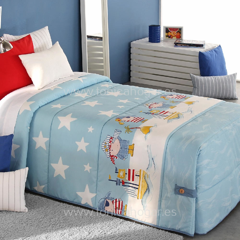 Edredón Conforter Star Azul de Reig Marti Celeste 090 Celeste 105 